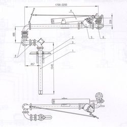 DN100 Консоль заправочная верхнего налива с датчиком предельно-допустимого уровня, с пружинным цилиндром, без отвода паров